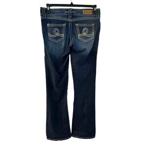 Seven7 Bootcut Womens Jeans Size 4 Blue Distressed Denim Detailed Pockets